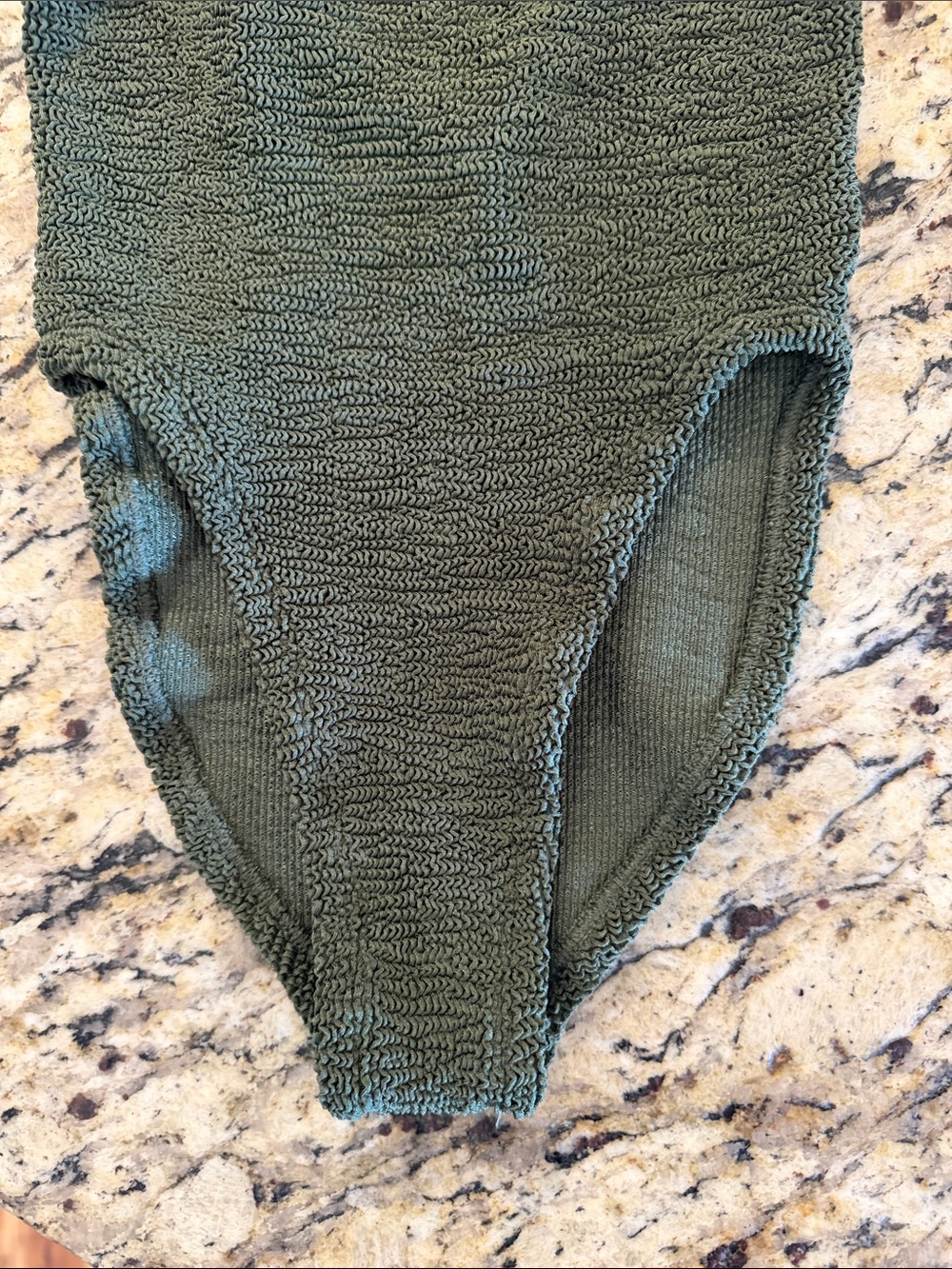 HUNZA G Domino One Piece Swimsuit, BRAND NEW, Green - Picture 11 of 14